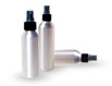 Brushed Aluminum Bottles, Sprayers And Cans