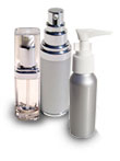 Lotion bottles and pumps, metal acrylic