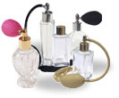 Glass Bottles with Vintage Style Bulb Atomizers 